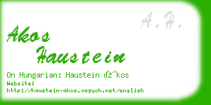 akos haustein business card